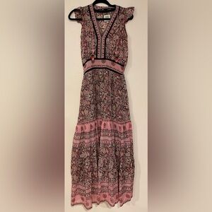 Bell  Pink Paisley Maxi Dress